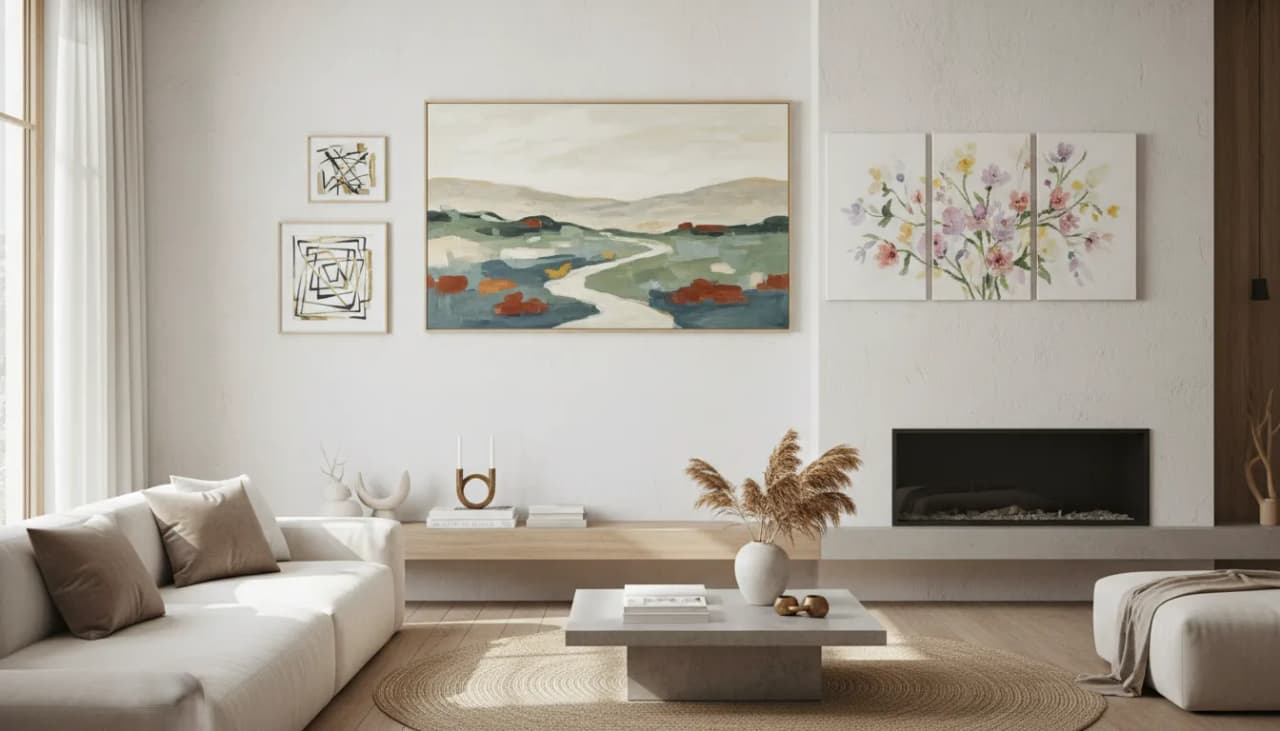 Paintings are a key element in decorating home style Cover