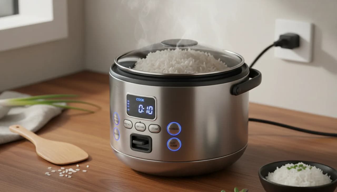 A rice cooker is a kitchen appliance for perfect rice Cover